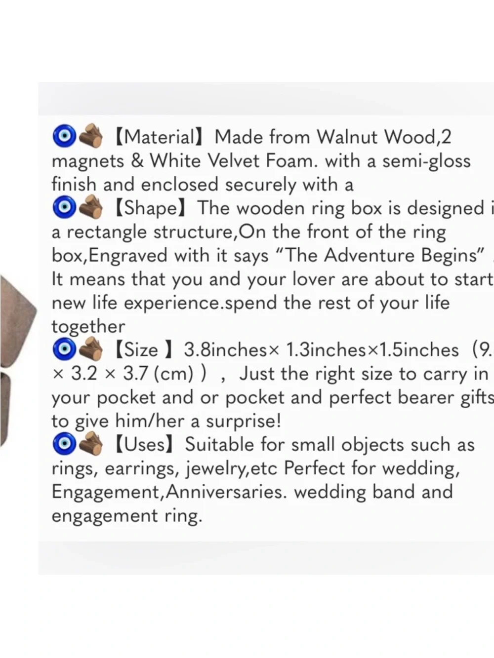 Engraved Flip Wooden 2 Ring box for wedding -Rustic Vintage Solid Wood rectangle